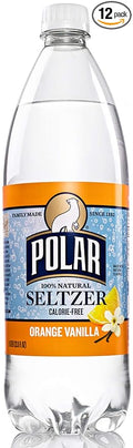 Polar Orange Vanilla Seltzer 1 L Plastic Bottles - Pack of 12