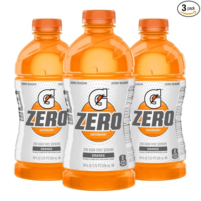 Thirst Quencher for Gatorade Zero Sugar Orange Thirst Quencher 28 Fl Oz Bottle (Pack of 3)