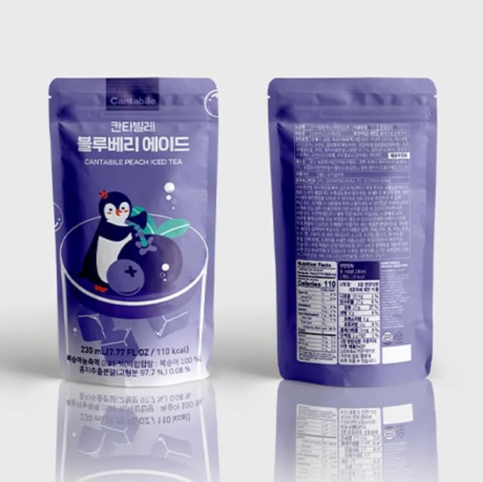 Intercart Instant Fruit Juice Drink Blueberry Flavor Ade Cantabile Pouch - 7.77 Fl oz (Pack of 3)