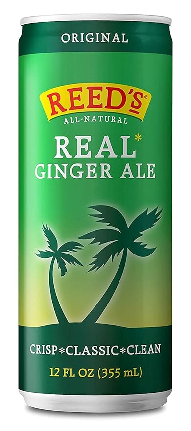 Reed's Real Ginger Ale - Made with Pressed Organic Ginger - Crisp Classic Taste - 12oz Slim Cans 24 Pack