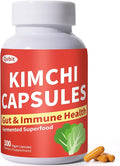 QUBIT Kimchi Capsules Kimchi Supplement Probiotics &amp Enzymes Supports Gut &amp Digestive Health Taste Well One Fermented Superfood for Antioxidant Support 90 Vegan Capsules Pills