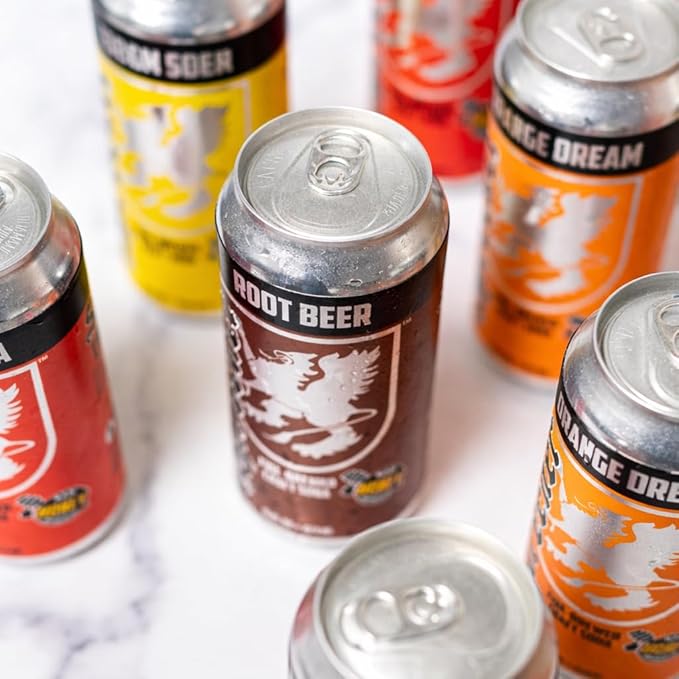 Sprecher Brewing Company Best Sellers Variety Pack in 16 Fl Oz Cans (12 Pack) Root Beer Cream Soda Orange Dream Cherry Cola - Premium Gourmet Craft Soda