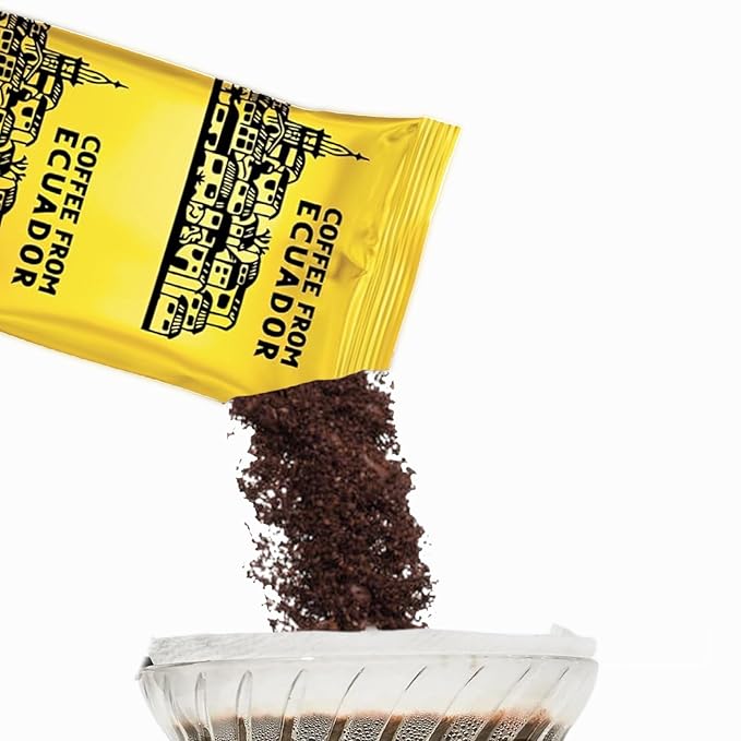 Z Beans - Medium Roast Individual Coffee Pouches - 50 Count - Each 2 OZ Packet Brews 8 Cups - Sustainably Sourced Ground Coffee from Ecuador - Small Batch - Well Balanced Flavor - Notes of Citrus and