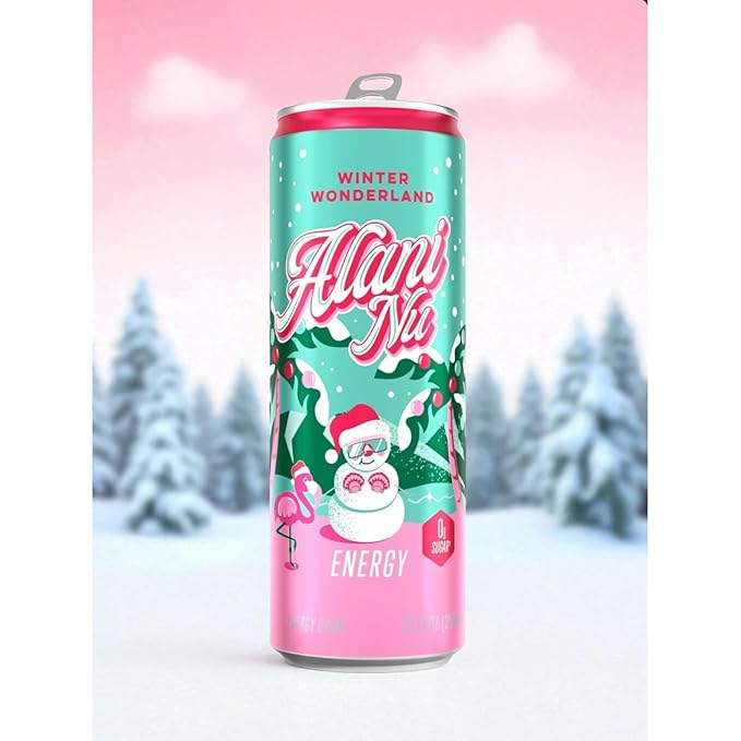 New Alani Energy Drinks Witches Brew Winter Wonderland Sherbet Swirl Variety Pack Sugar-Free Low-Calorie Energy Boost Drink 12 fl oz (Pack of 6)