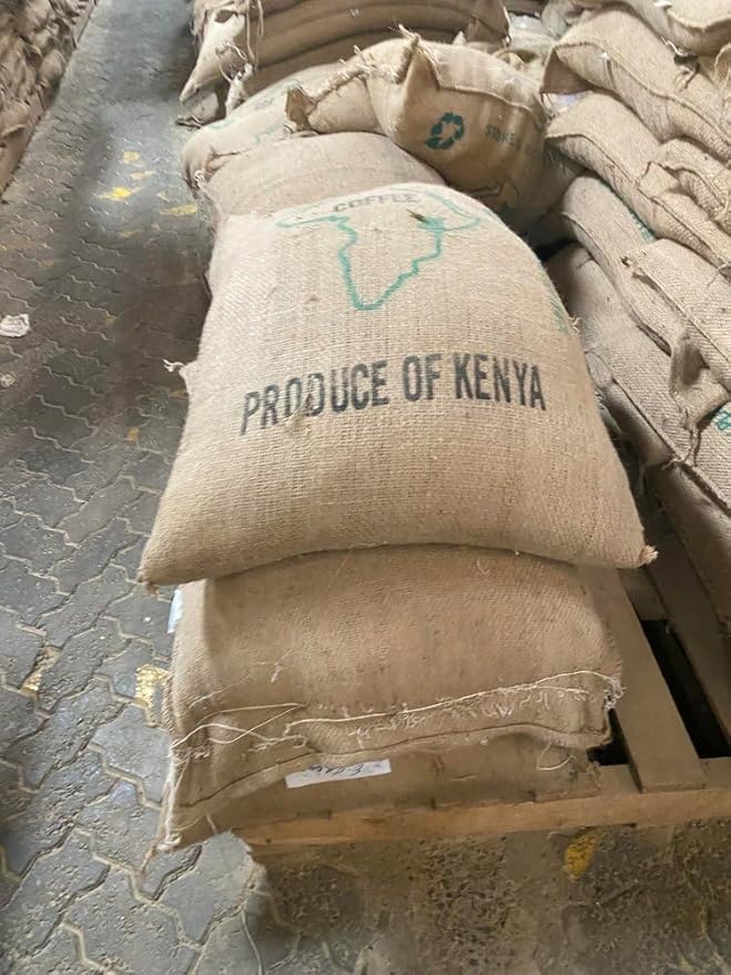 Kenya AA Grade Roasted Arabica Coffee Beans from Kenyan Highlands - 100% Pure Roasted Coffee Beans - Medium Roast Whole Beans 2 LB