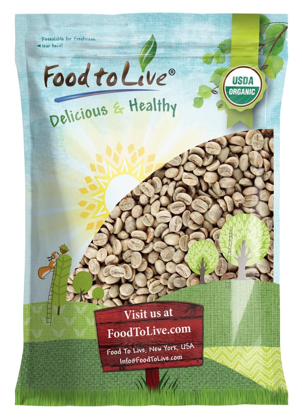 Food to Live Organic Nicaragua Arabica Green Coffee Beans 10 Pounds – Whole Unroasted Washed Bean. Fresh Crop. No-GMO Vegan Bulk