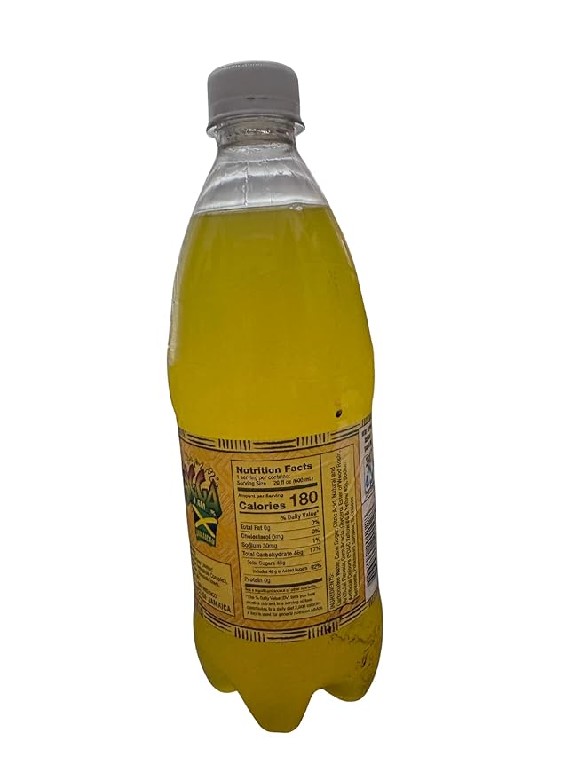 Generic Jamaican Bigga Soda Soft Drink 20oz 6 Pack (Pineapple)