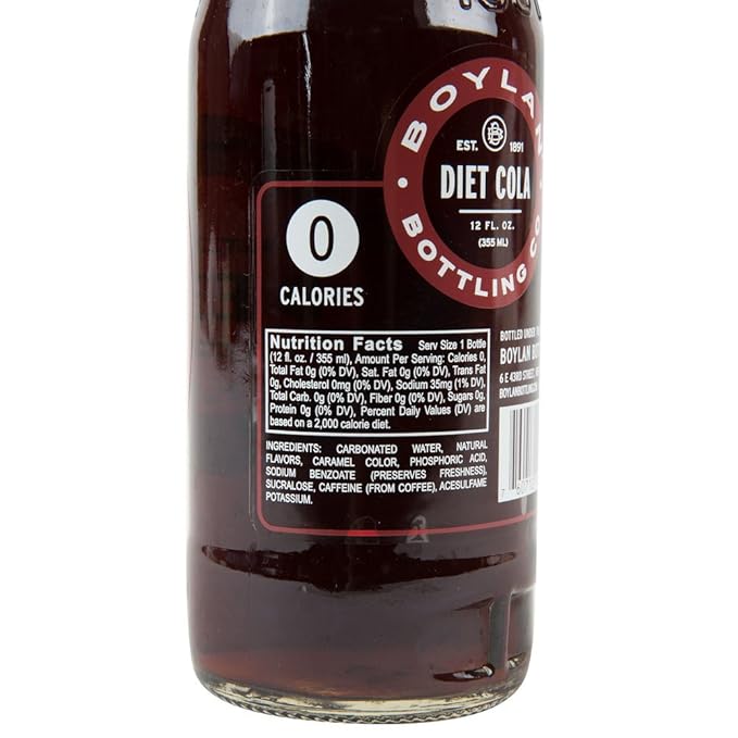 Boylan Diet Soda Cane Cola 12 fl oz 12 Count