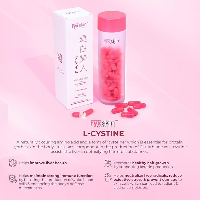Ryx Kenpaku Bijin Prime Glutathione with Collagen and Placenta - 62 caps