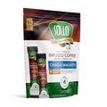 Sollo Infused Instant Chaga Mushroom Coffee Sticks (24 Servings) Memory &amp Clarity Support 100% Chaga Medium-Dark Roast Arabica Freeze Dried Coffee in Single Serve Sticks.