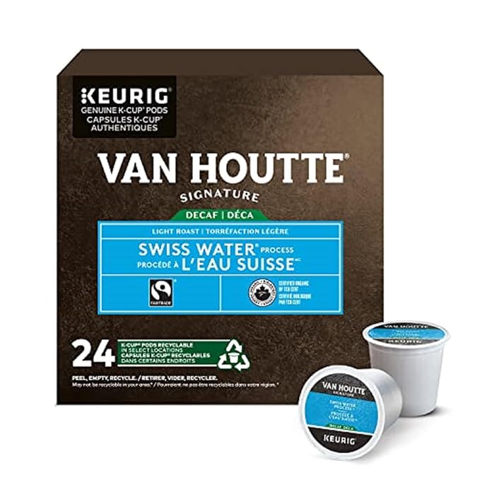 Van Houtte Swiss Water Decaf Fair Trade Organic Light Roast K-Cups 24-Count