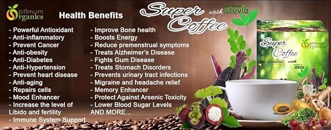ONE OPTI SUPER COFFEE 12-in-1 Coffee Mix Contains 10 Sachets
