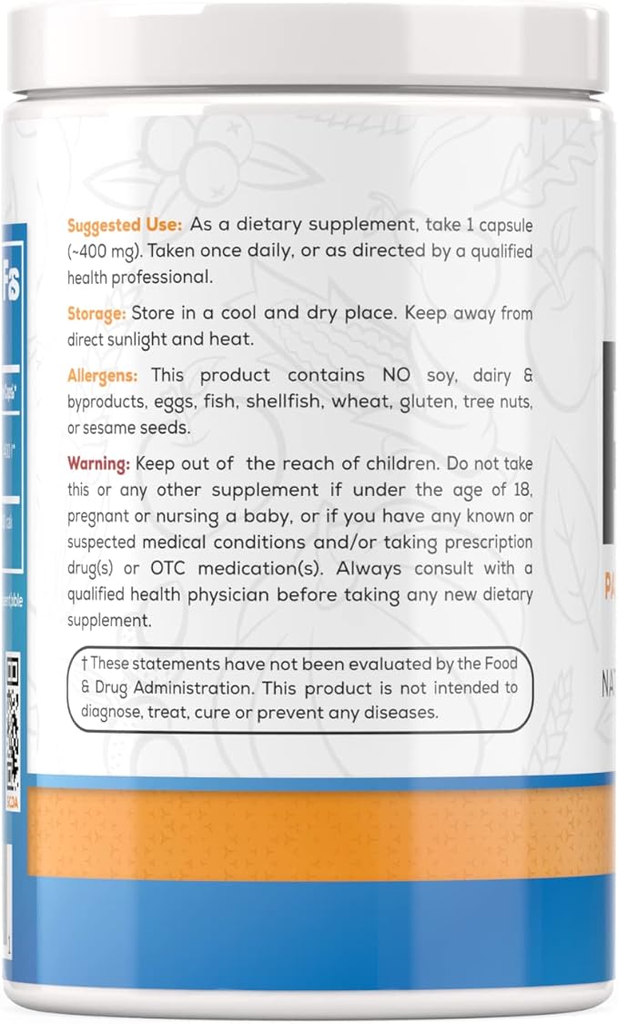 Palmitoylethanolamide Capsules | Pea 400mg | 400 Pill Count | Promotes Natural Inflammation &amp Discomfort Relief