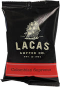 Lacas Coffee Colombian Supremo Coffee Packet 3 oz. - 24/Pieces WS-110LCPKCOLMB-NF