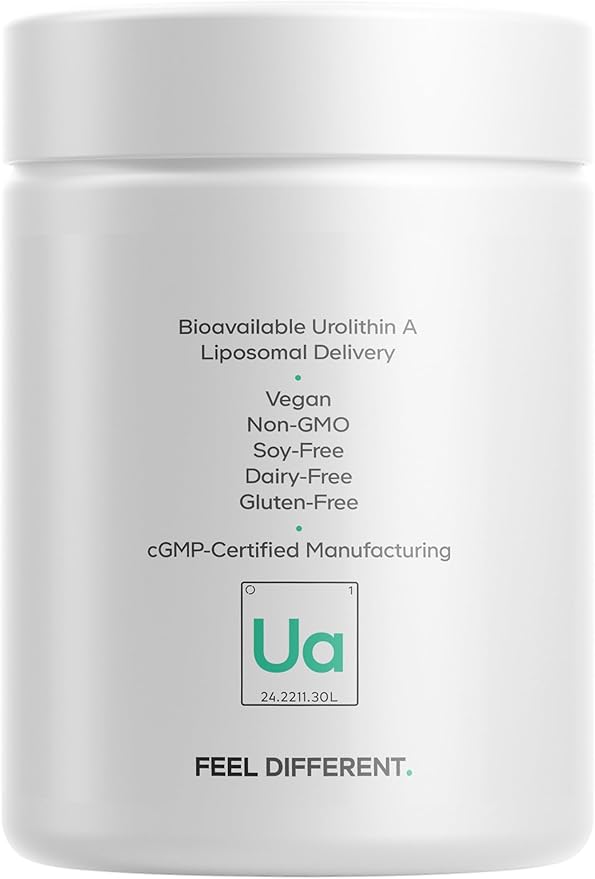 Codeage Liposomal Urolithin A Supplement 500mg Per Serving + Resveratrol Betaine CoQ10 Ellagitannins - A New Frontier Beyond NADH NMN NAD NR and PQQ Vitamins - Bioavailable - 60 Capsules