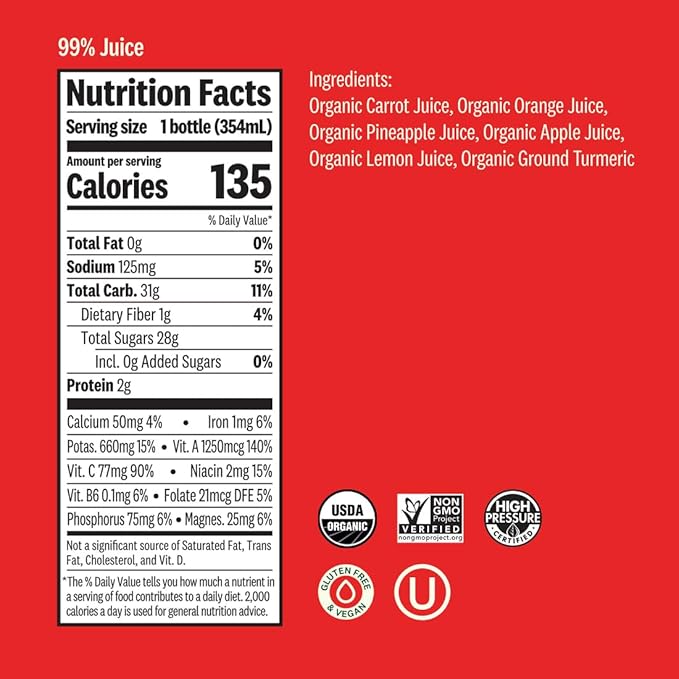 Suja Essentials Fuel Fruit and Vegetable Juice 12 Fluid Ounce - 6 per case.