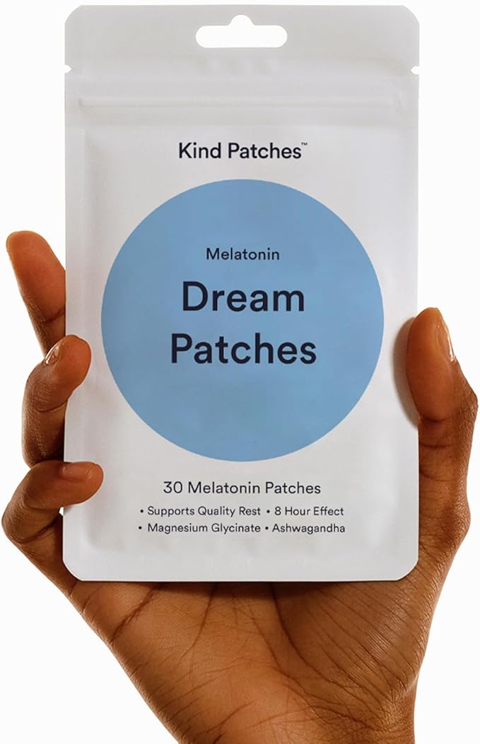 Kind Patches Melatonin Dream - Sleep Patches for Adults - Sleep Aid with Ashwagandha to Improve Rest - Overnight Release - 3 Pack 90 Pieces