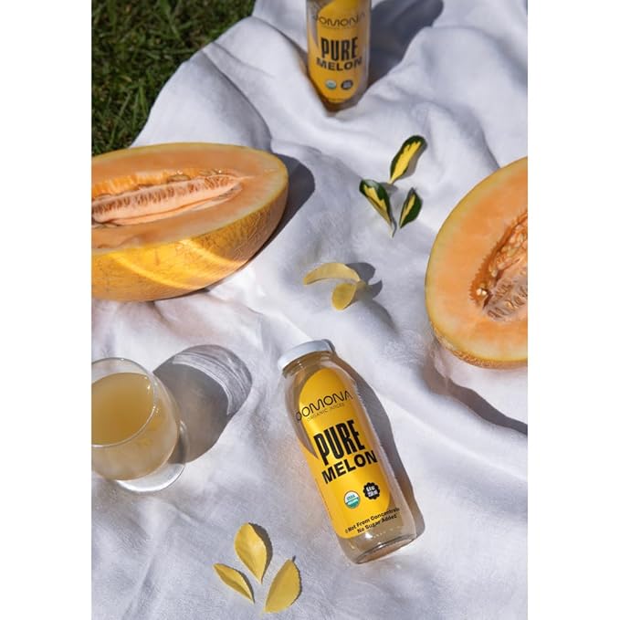 Pomona Organic Juices Pure Melon Juice Cold Pressed Organic Juice Non-GMO No Sugar Added Not from Concentrate Gluten Free Kosher Certified Preservative Free 8.4 Ounce (Pack of 12)