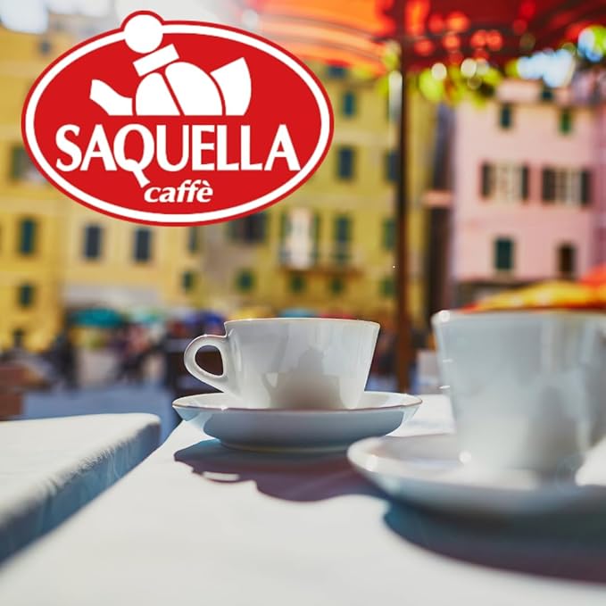 Saquella Bar Italia Gran Crema Espresso Coffee Beans 1kg (2.2 lb) | Authentic Italian Roast | Full-Bodied Velvety Crema &amp Rich Aroma | Perfect for Espresso Cappuccino &amp Latte