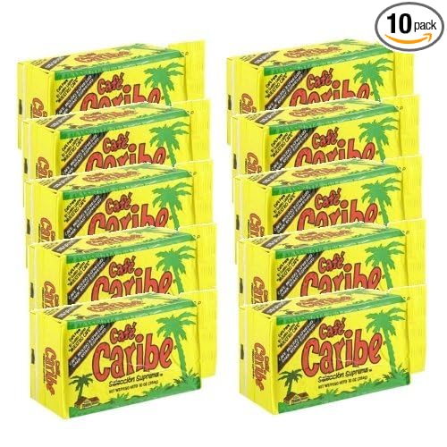 Cafe Caribe 10 PACK Dark Roast Espresso Coffee 10 x 10 oz