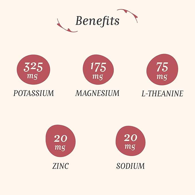 Corpse Reviver: Organic Electrolyte Hydration Drink | 175mg Magnesium 325mg Potassium 75mg L-Theanine 20mg Zinc 20mg Sodium Functional Beverage (Non-Alcoholic Sparkling Water) Guava Rose 12-Pack