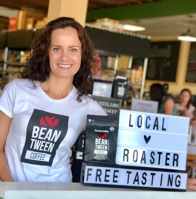 Beantween Coffee: Premium Organic DARK ROAST Ground (2 lb) of 100% Arabica Coffee – Low Acid MOLD-FREE Certified Organic Kosher Single Origin Woman-owned