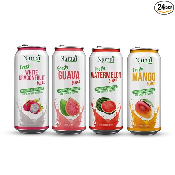 Namai 100% All Natural Pure Juice Tropical Pack No Added Sugar No Preservatives Pack of 24