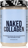 NAKED Collagen Peptides Protein Powder 60 Servings Pasture-Raised Unflavored Grass-Fed Hydrolyzed Collagen Supplement NSF Certified Paleo Friendly Non-GMO Keto Gluten Free 20oz