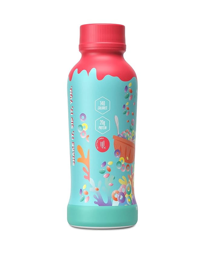 Alani Nu Protein Shake Ready to Drink Naturally Flavored Gluten Free Only 140 Calories with 20g Protein per 12 Fl Oz bottle (Fruity Cereal 12 Pack) 1
