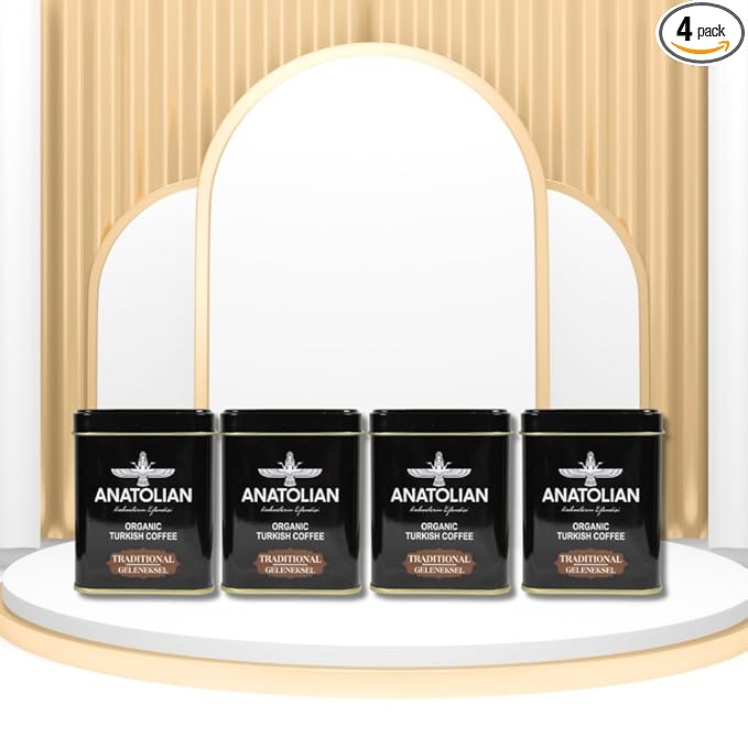 Authentic Turkish Coffee – Traditional Fine Ground Coffee Rich &amp Bold Flavor 100g / 3.5oz – Smooth Aromatic Premium Quality Perfect for Turkish Coffee Lovers Arabic coffe (4 piece)