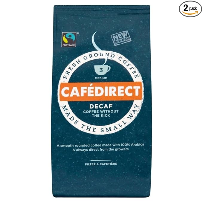 Cafédirect Fairtrade Decaffeinated Roast &amp Ground Coffee (227g) - Pack of 2