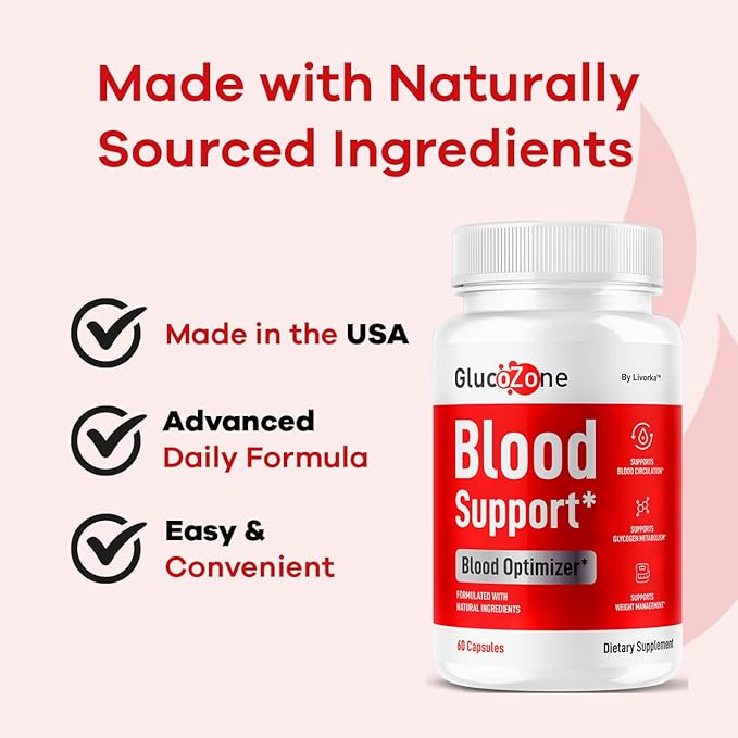 (2 Pack) GlucoZone Blood Support - GlucoZone Capsules Support Optimizer Supplement All Natural Advanced Formula Pills Premium Vitamins for Health &amp Wellness 120 Capsules for 2 Months
