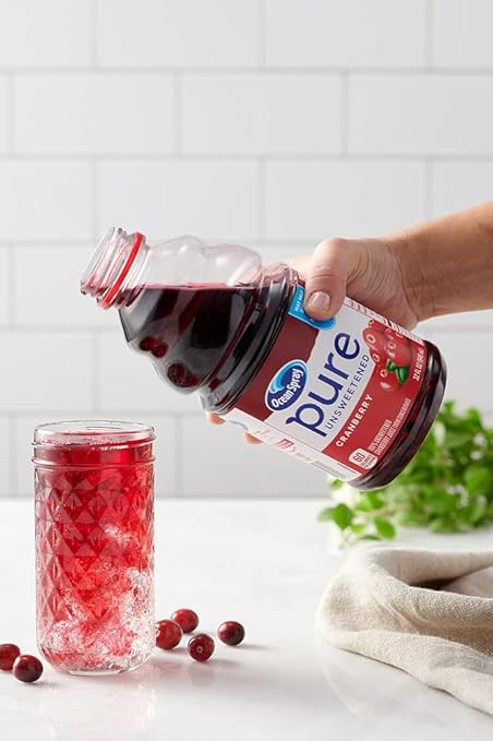 Ocean Spray® Pure Unsweetened Tart Cherry 100% Tart Cherry Juice 32 Fl Oz Bottle (Pack of 8)