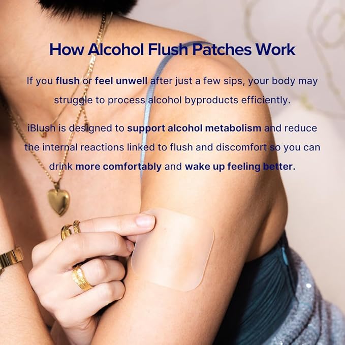 Asian Flush Patches - 24 Discreet All Natural Patches Powered By Vitamins &amp Minerals - Fast Effective &amp Backed By Science