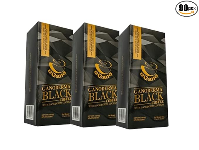 3 Boxes Premium eGano Ganoderma Black Coffee Instant Coffee With Ganoderma Lucidum Extract (3.5g x 30 Sachets/Box)