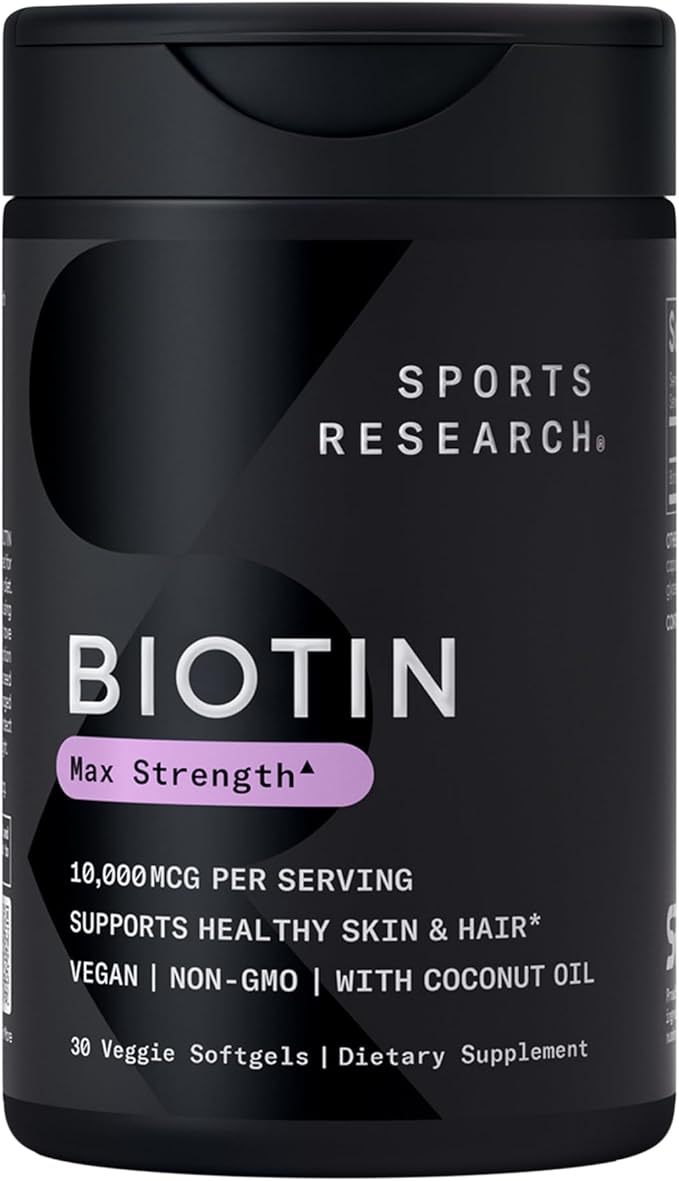 Sports Research® Supplements for Women Pack - Biotin 10000mcg + Multi Collagen Pills Collagen Peptides (Type I II III V X) Enhanced with Hyaluronic Acid &amp Vitamin C + Vitamin D3 + K2 5000iu