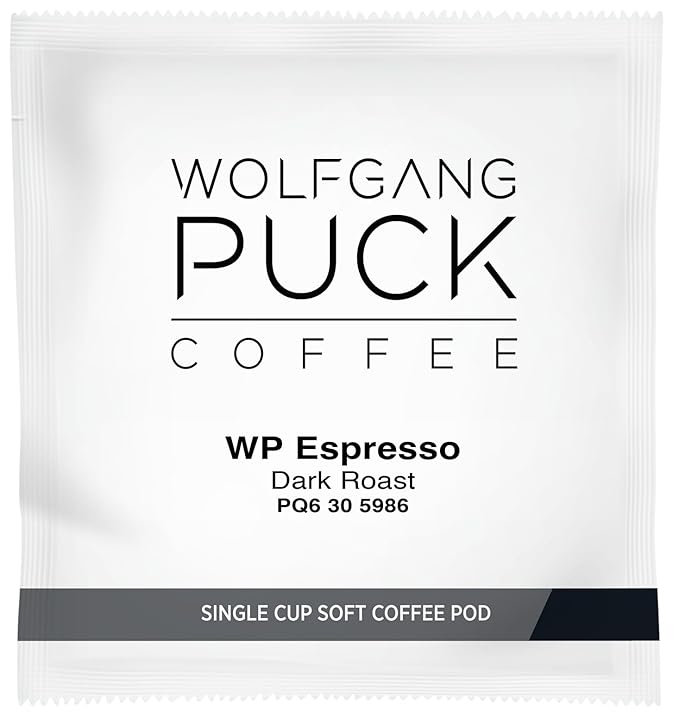 Wolfgang Puck Coffee Espresso 9.5 Gram Soft Pods 18 Count (Pack of 6)