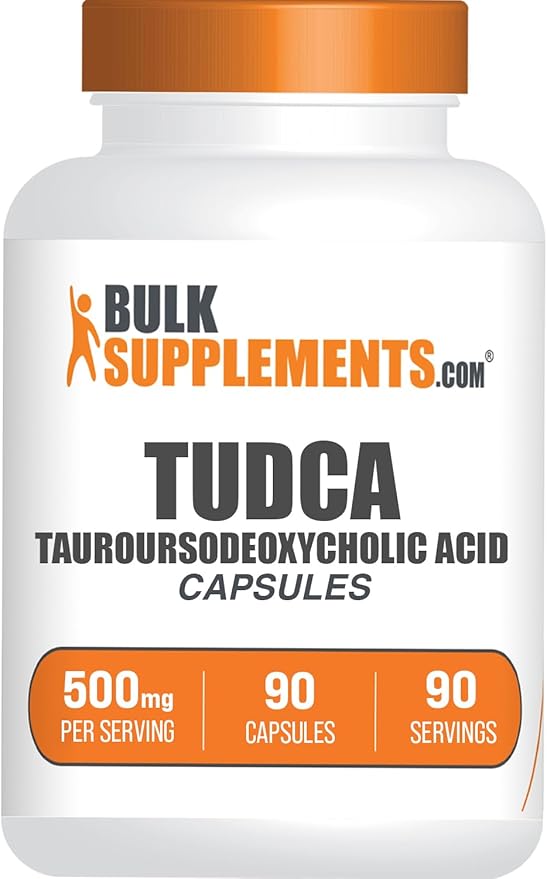 BulkSupplements.com TUDCA Capsules - TUDCA Supplement Tauroursodeoxycholic Acid TUDCA 500mg for Liver Support - Gluten Free 1 Capsule per Serving 90 Capsules (Pack of 1)
