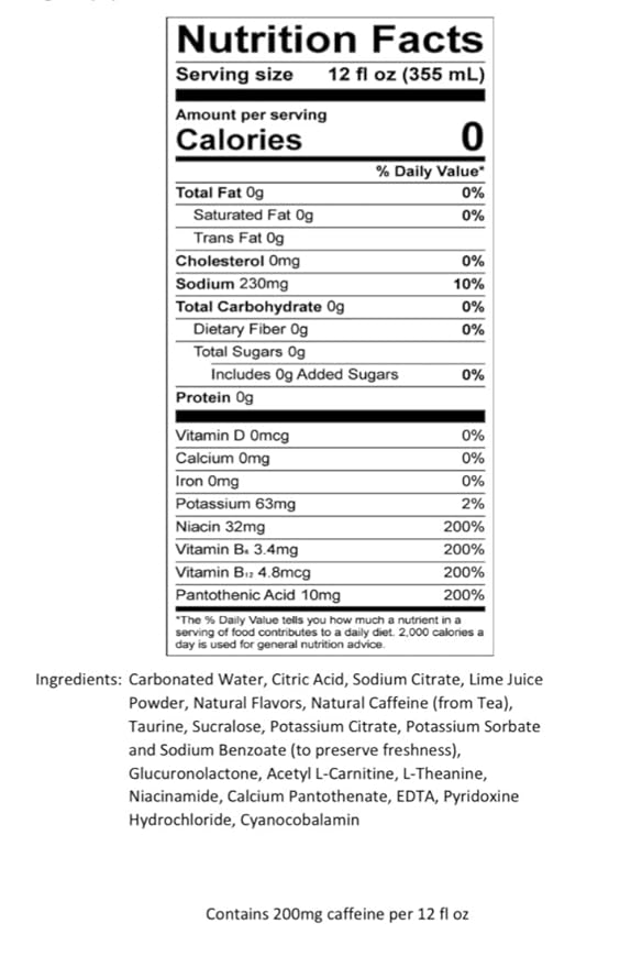 Good Daze Energy Drink with 200mg of Caffeine from Tea Sugar Free B Vitamins L-Theanine Pre Workout Performance with Antioxidants Lime 12FL OZ Cans (Pack of 12)