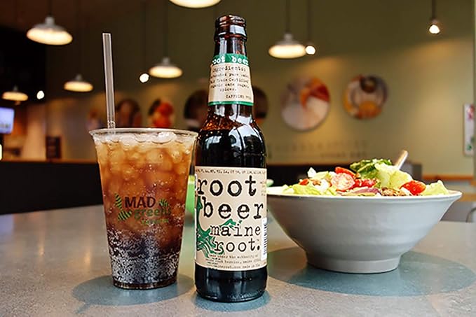Maine Root Hand Crafted Root Beer Soda 12 fl oz (24 Glass Bottles)