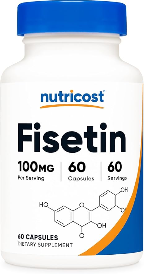 Nutricost Fisetin Capsules 100mg 60 Capsules - Natural Polyphenol Antioxidant - Non-GMO Gluten Free and Vegan Friendly Supplement