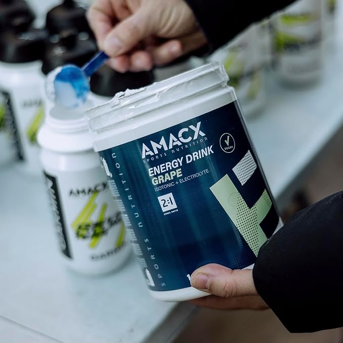 Amacx Energy Drink Powder for Endurance Athletes – 1kg – Isotonic Sports Drink + Electrolytes Powder Drink Mix – Maltodextrin (Glucose) + Fructose Without Artificial Additives (1kg Forest Fruit)