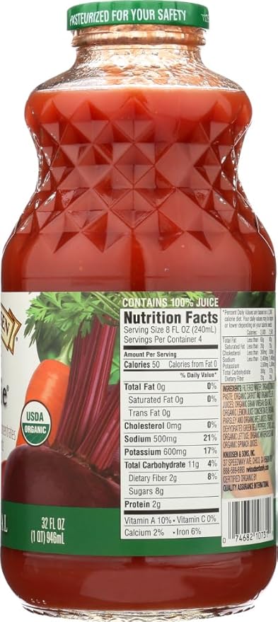 Knudsen Juice Very Veggie Organic 32 fl.oz (Pack of 6)