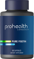 ProHealth Pure Fisetin Supplement 250mg | 60 Capsules | Ultra Pure Natural Fisetin for Healthy Aging Cellular Support &amp Brain Health | Triple 3rd Party Tested | GMP Manufactured in the USA