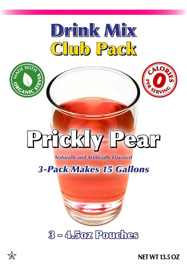 GramZero Prickly Pear Zero Calorie Sugar Free Drink Mix Great For Nutrition Club Loaded Tea Stevia Sweetened