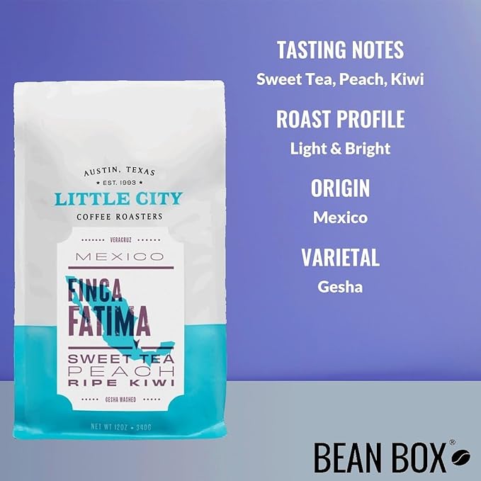 Mexico Finca Fatima Gesha - Roasted by Little City Coffee Roasters - Freshly Ground Coffee - 12 Ounce Bag