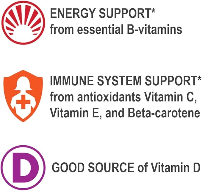 Geritol Multi-Vitamin Nutritional Support Tablets Balance of 26 Essential Vitamins and Minerals 100-Count Bottles (Pack of 2)