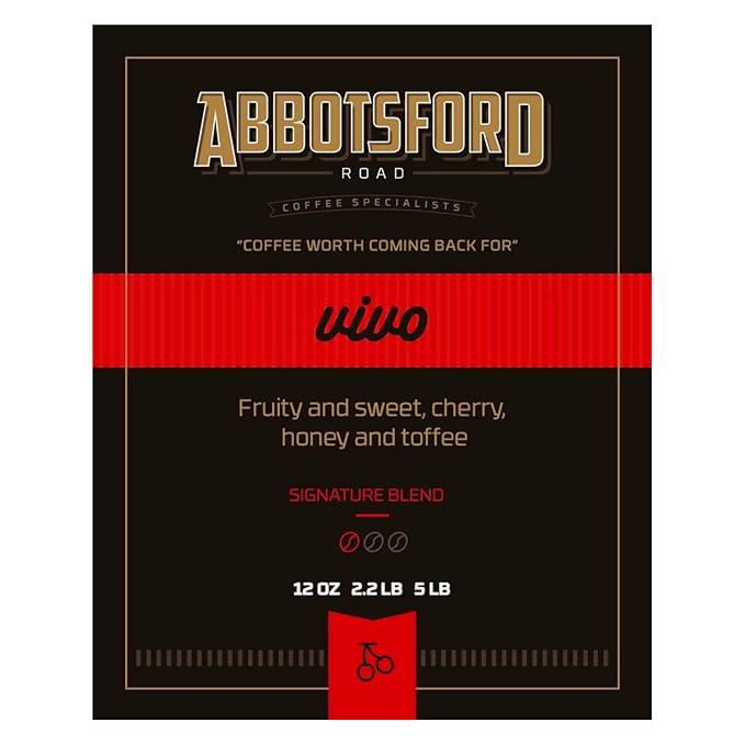 Abbotsford Road - Specialty Coffee Variety Pack Espresso Gourmet Roasted Coffee Beans Ideal for Cold Brew Drip Aeropress Pour Over or Percolator Includes Two 12oz Bags (Vivo | La Mattina Whole