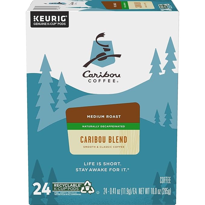 Caribou Blend Decaf Coffee K-Cups 24/Box