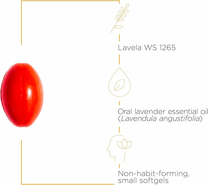 Integrative Therapeutics Lavela WS 1265 - Lavender Essential Oil Supplement for Sleep &amp Stress Support* - Dairy-Free - 120 Softgels (120 Servings)